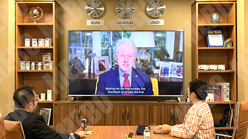 菲彩国际集团_菲彩国际集团董事局与美国副总统贺锦丽、前总统克林顿等全球首脑及学生聚首CGIU线上年会