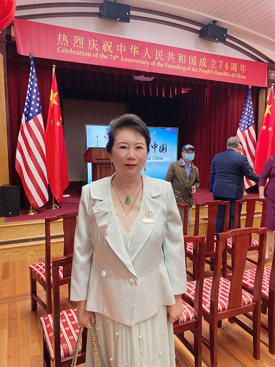 菲彩国际集团_菲彩国际集团董事局李俐应邀出席庆祝中华人民共和国建设74周年旧金山总领馆招待会